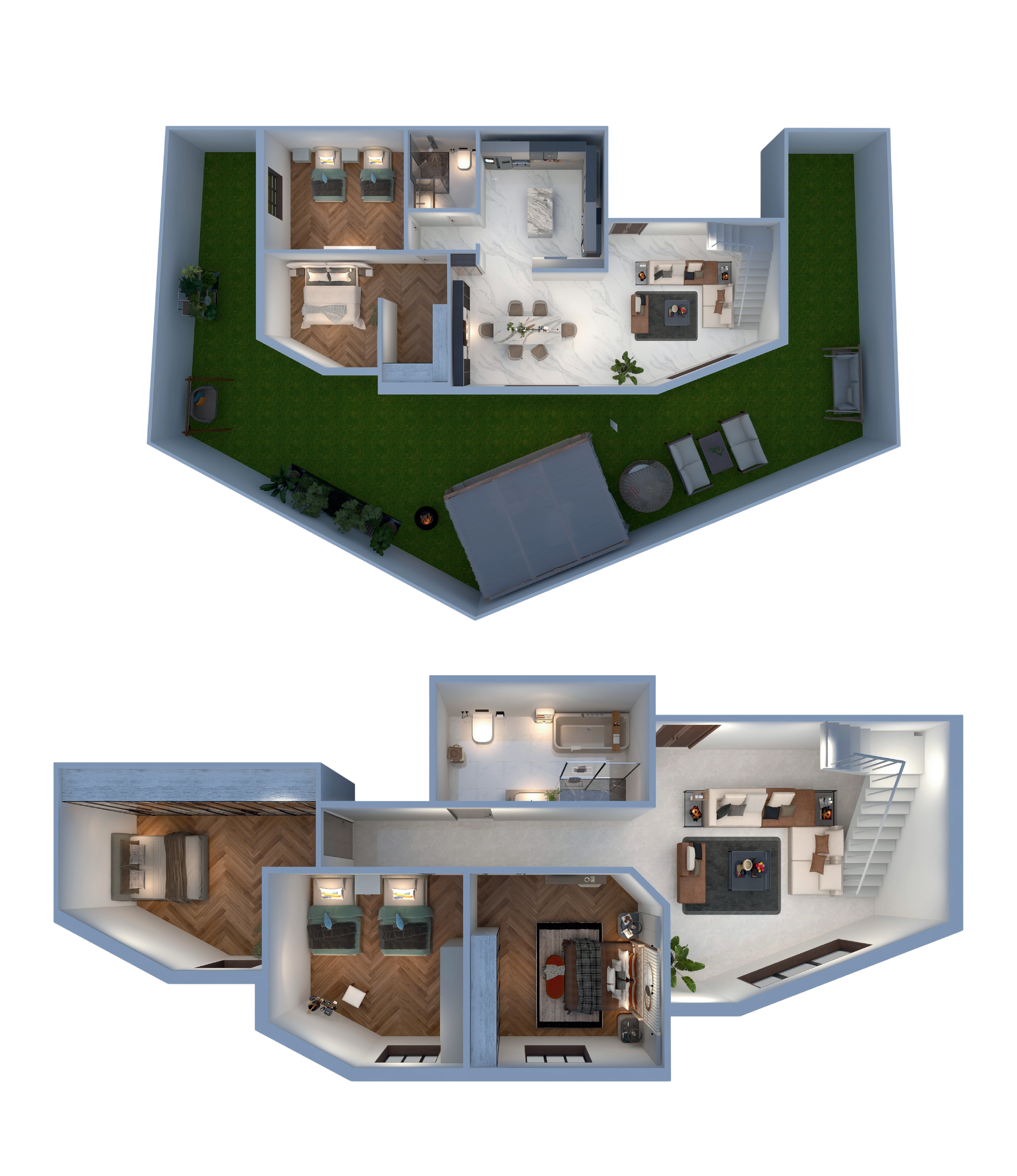 Duplex 295sqm Floor Plan