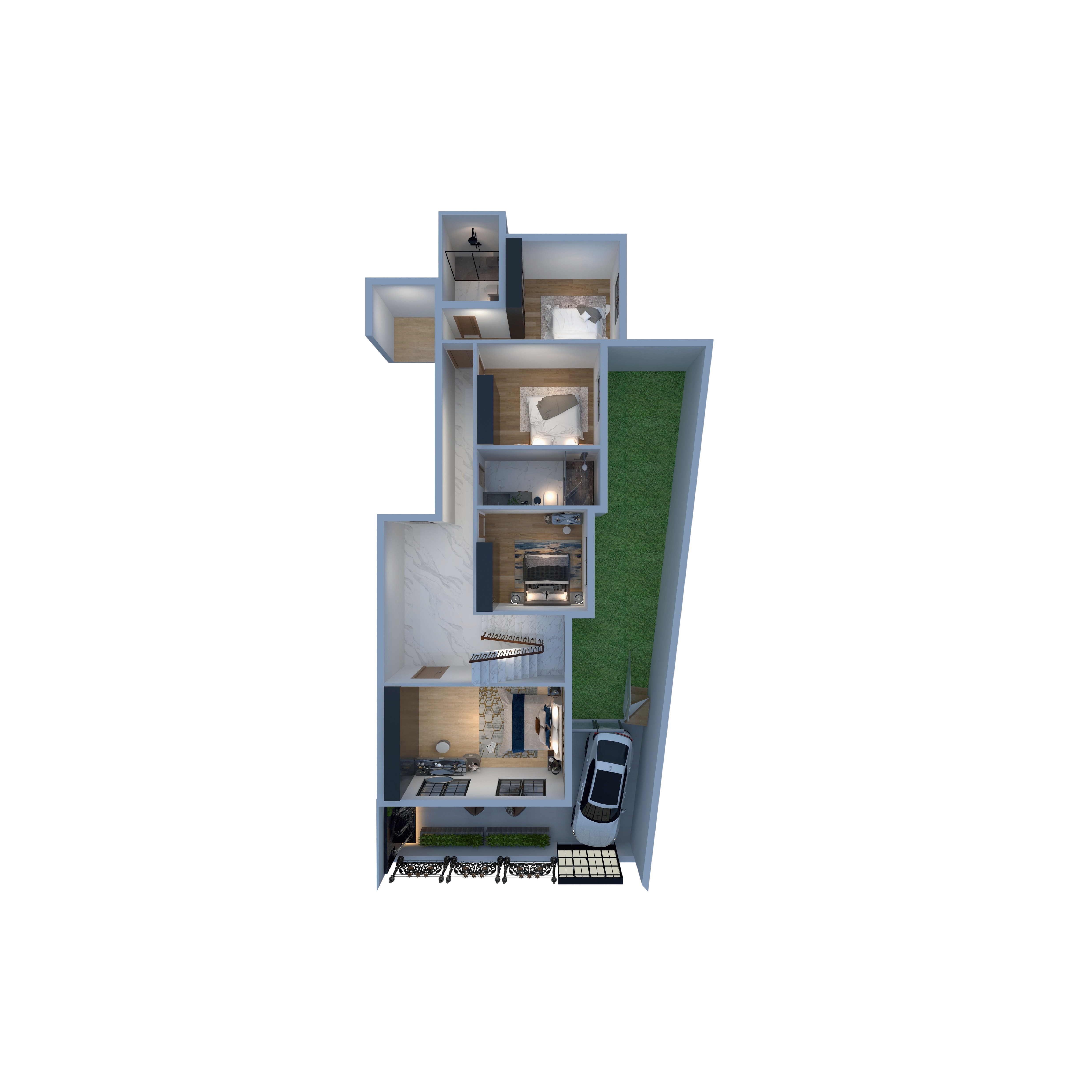 Duplex 390sqm Ground Level Plan